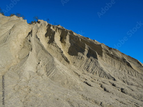Mountain of white sand.