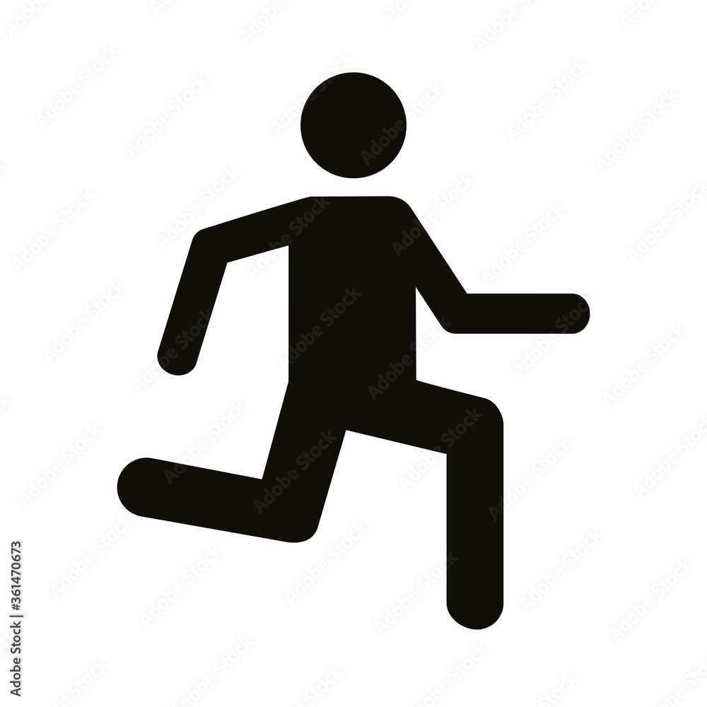 runner avatar figure silhouette style icon runner avatar figure silhouette style icon