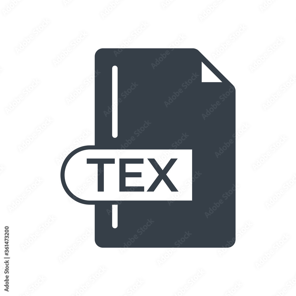 TEX File Format Icon. TEX extension filled icon. TEX File Format Icon. TEX extension filled icon.