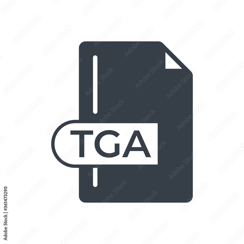 TGA File Format Icon. TGA extension filled icon. TGA File Format Icon. TGA extension filled icon.