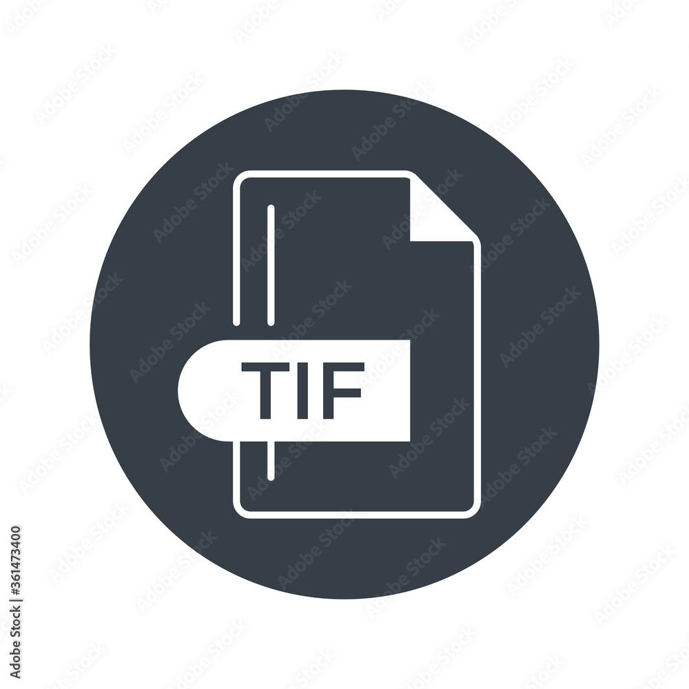 TIF File Format Icon. TIF extension filled icon. TIF File Format Icon. TIF extension filled icon.