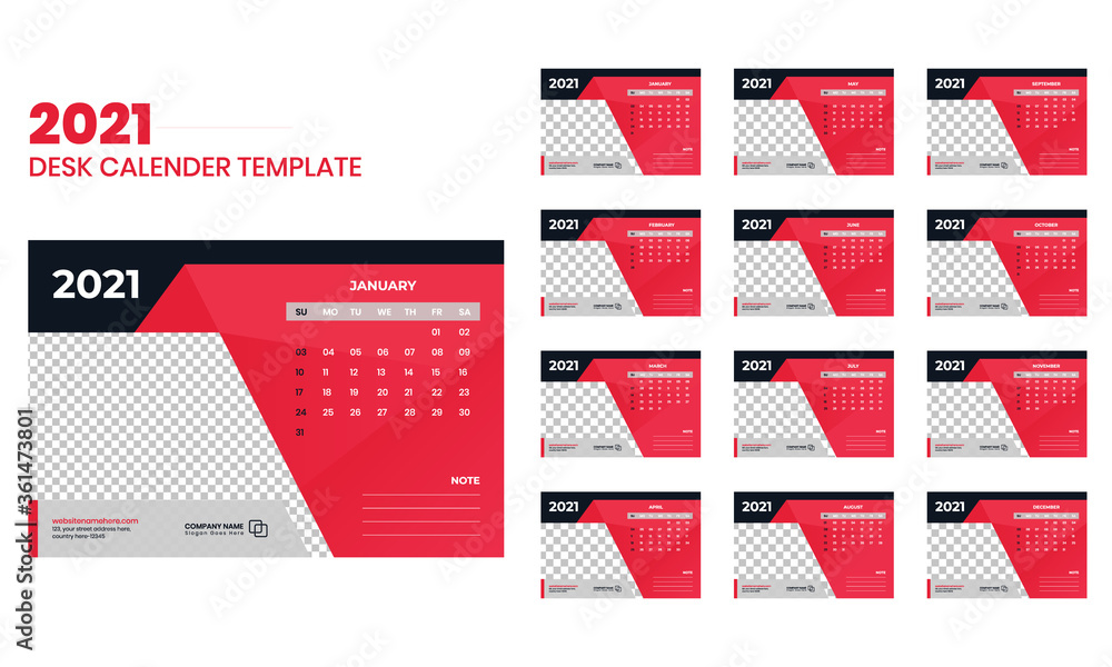 Desk calendar 2021 template Premium Vector Desk calendar 2021 template Premium Vector