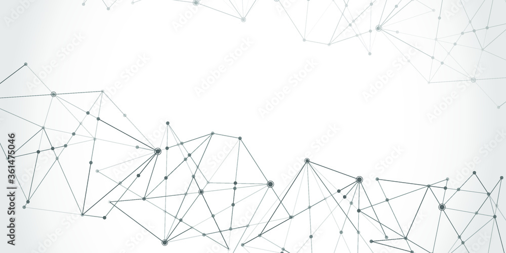 Abstract technology Network nodes with polygonal shapes on dark blue Vector background. Connection science and futuristic technology, digital structure, connected points, web. Abstract technology Network nodes with polygonal shapes on dark blue Vector background. Connection science and futuristic technology, digital structure, connected points, web.