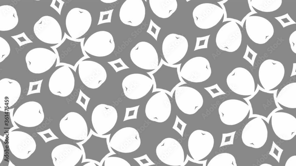 Graphic pattern in black and white with stroboscopic and hypnotic effect, while increasing in size and then reducing it, in 16: 9 video format Graphic pattern in black and white with stroboscopic and hypnotic effect, while increasing in size and then reducing it, in 16: 9 video format