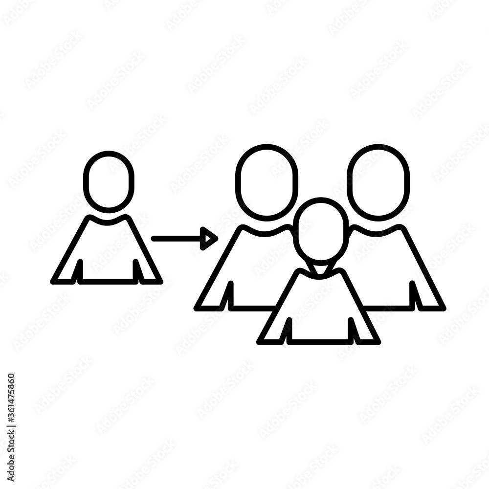 group of humans distance social line style group of humans distance social line style