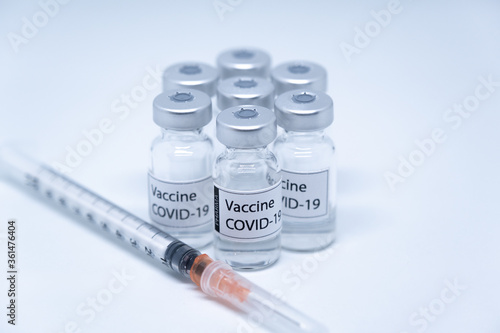 Covid-19 vaccine with syringe