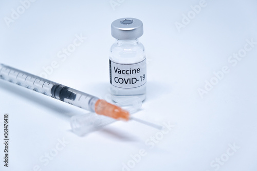 Covid-19 vaccine with syringe