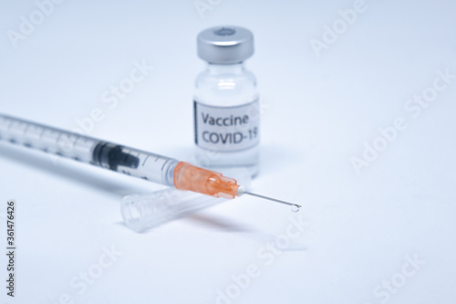 Covid-19 vaccine with syringe