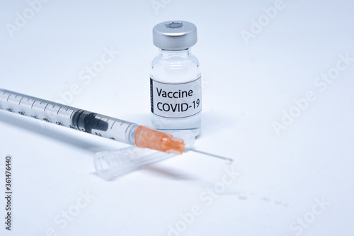 Covid-19 vaccine with syringe