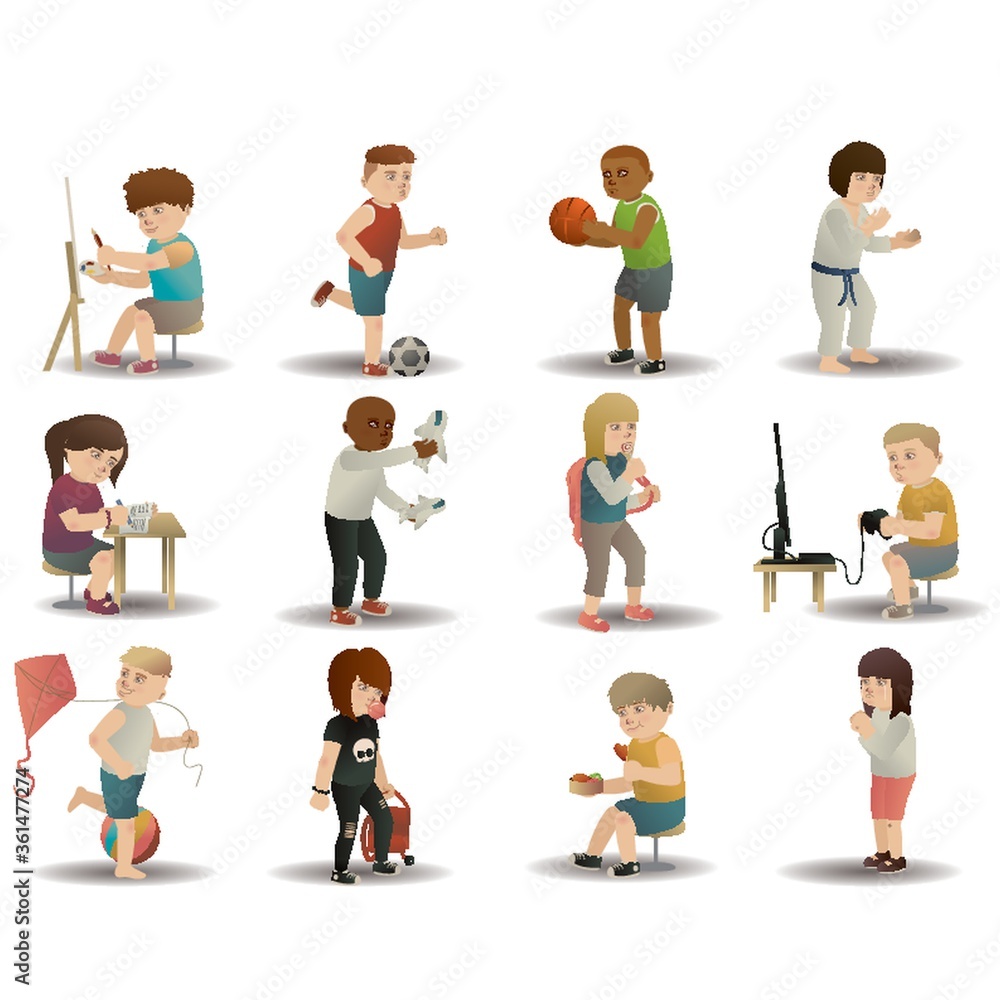 Collection of kids and activities Collection of kids and activities