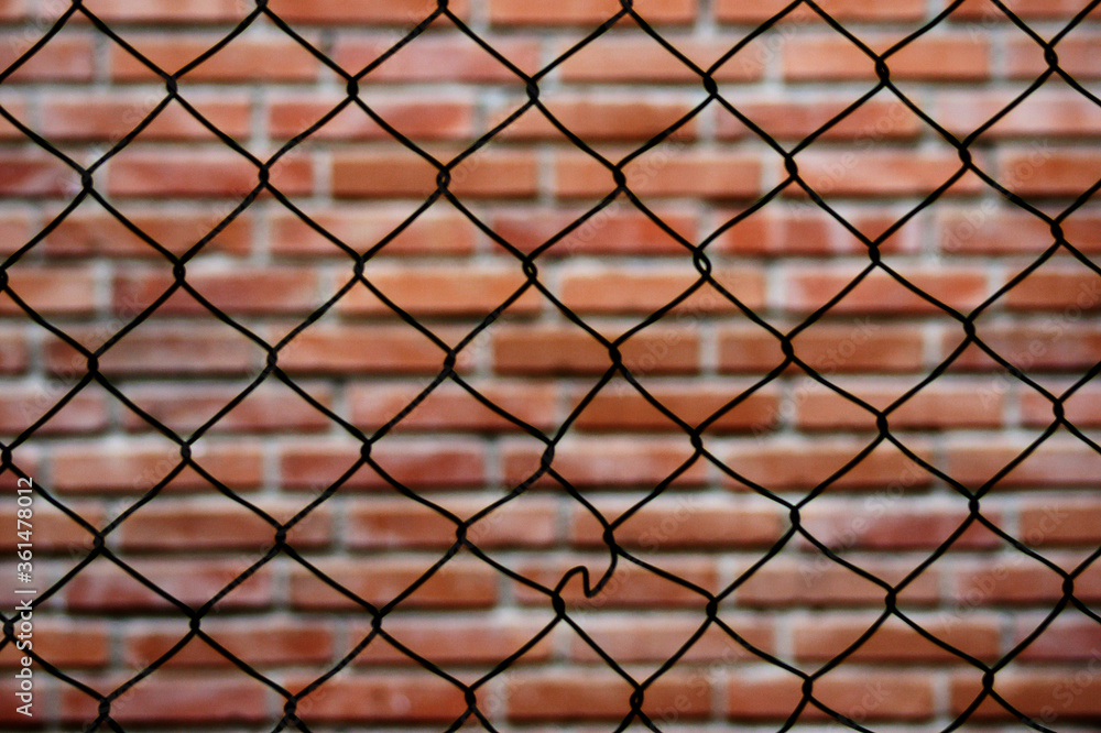 Fence and bricks in the back Fence and bricks in the back
