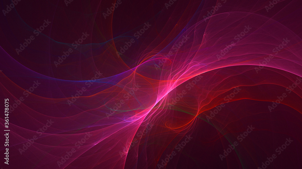 Fototapeta premium 3D rendering abstract multicolor fractal light background
