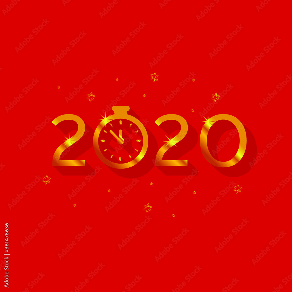 The red happy new year background Vector design The red happy new year background Vector design