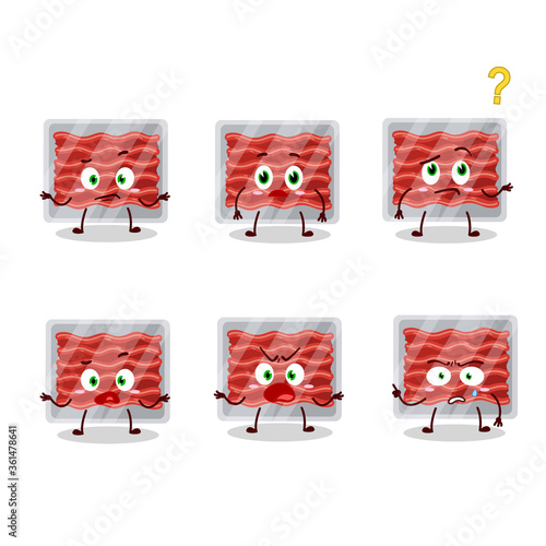 Cartoon character of ground meat with what expression