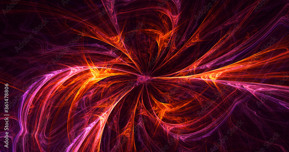 3D rendering abstract multicolor fractal light background 3D rendering abstract multicolor fractal light background
