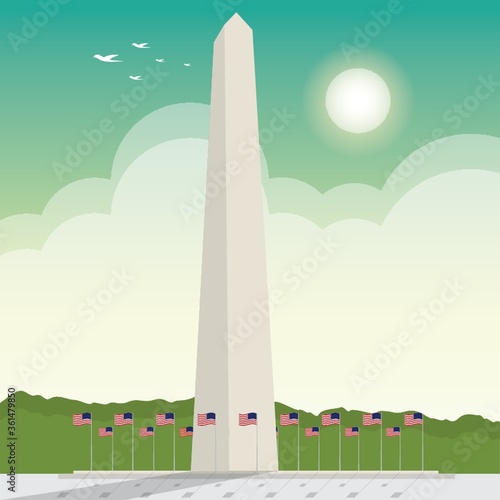 The Washington monument