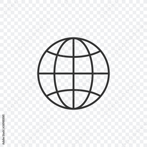 Globe outline icon. Linear ...