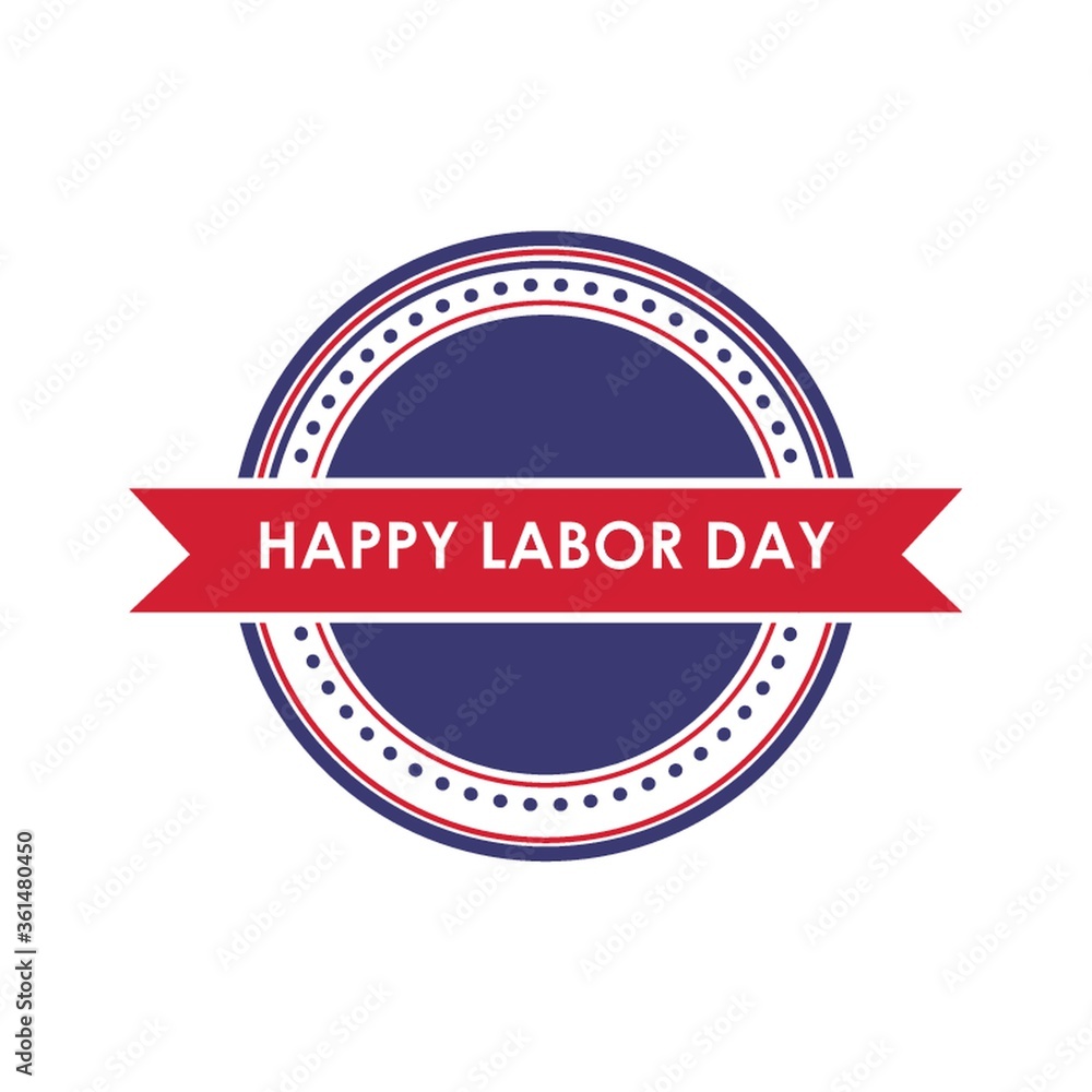 Obraz premium US labor day label