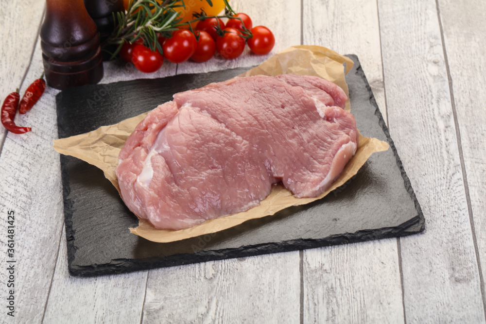 Raw pork meat