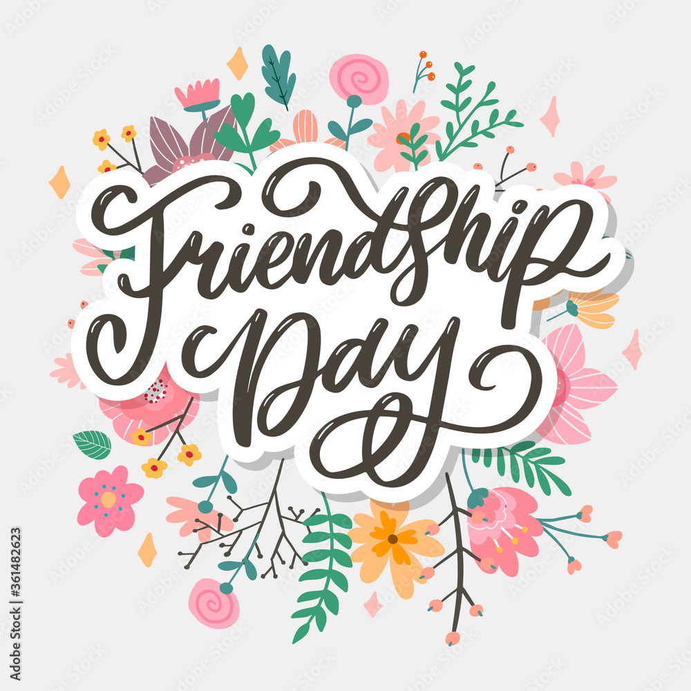 Beautiful Illustration Of Happy Friendship Day,Decorated Greeting Card Design. Beautiful Illustration Of Happy Friendship Day,Decorated Greeting Card Design.