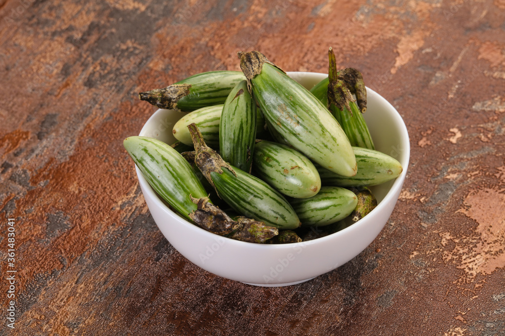 Green asian eggplant Green asian eggplant