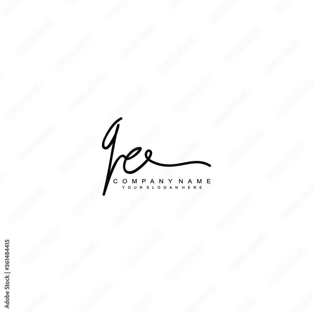 QE initials signature logo. Handwriting logo vector templates. Hand drawn Calligraphy lettering Vector illustration.
QE initials signature logo. Handwriting logo vector templates. Hand drawn Calligraphy lettering Vector illustration.