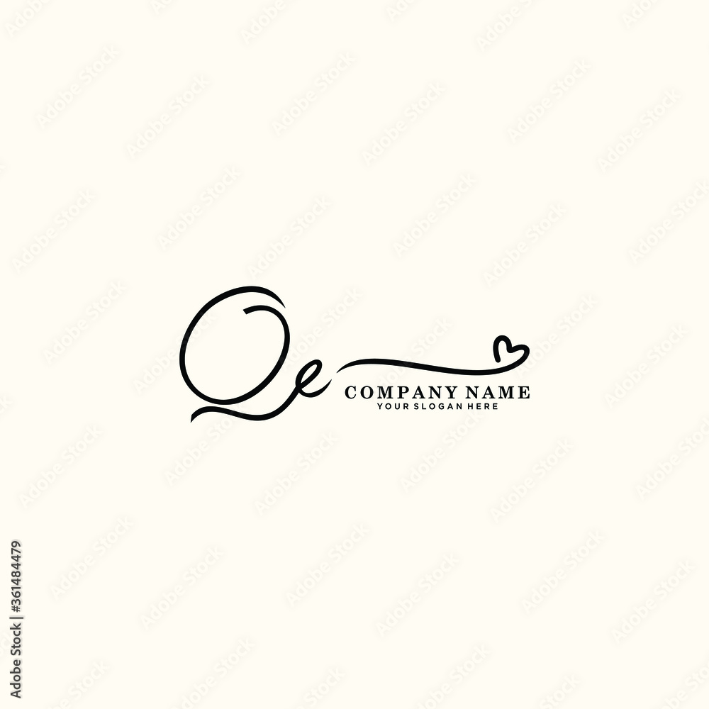 QE initials signature logo. Handwriting logo vector templates. Hand drawn Calligraphy lettering Vector illustration.
QE initials signature logo. Handwriting logo vector templates. Hand drawn Calligraphy lettering Vector illustration.