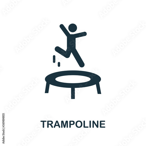Trampoline icon. Simple element from amusement park collection. Creative Trampoline icon for web design, templates, infographics and more photo
