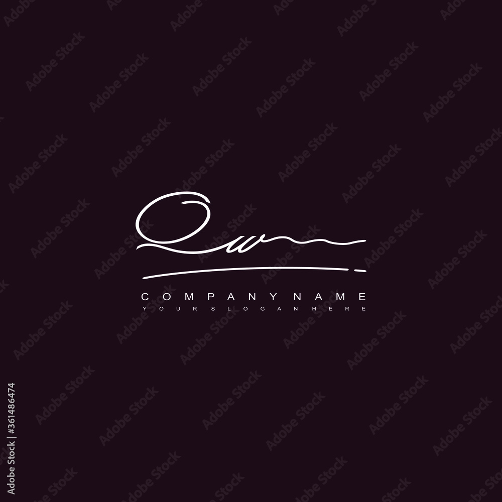 QW initials signature logo. Handwriting logo vector templates. Hand drawn Calligraphy lettering Vector illustration.
QW initials signature logo. Handwriting logo vector templates. Hand drawn Calligraphy lettering Vector illustration.