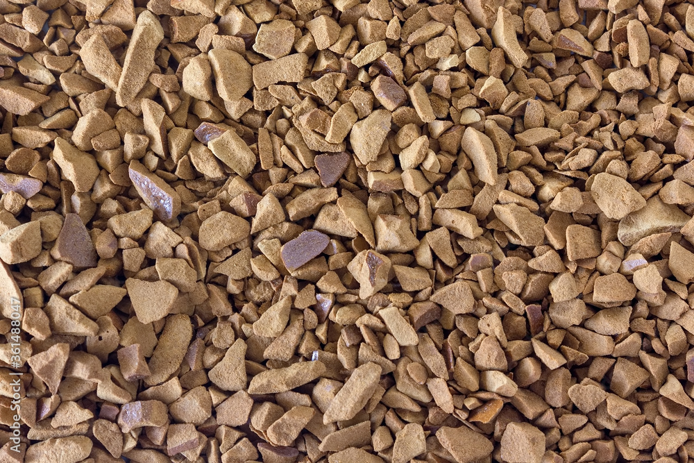 Instant freeze-dried coffee on a plane Instant freeze-dried coffee on a plane