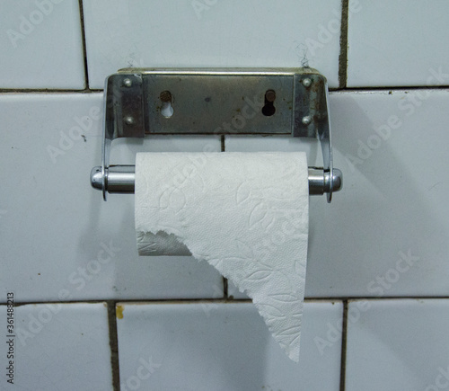 white toilet paper