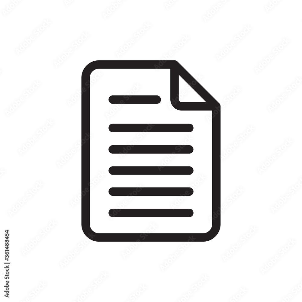 Document icon vector. File sign Document icon vector. File sign