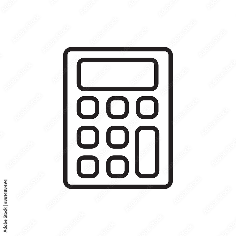Calculator icon vector. Finance sign Calculator icon vector. Finance sign