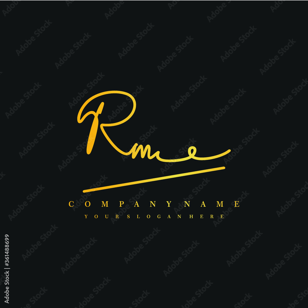 RM initials signature logo. Handwriting logo vector templates. Hand ...