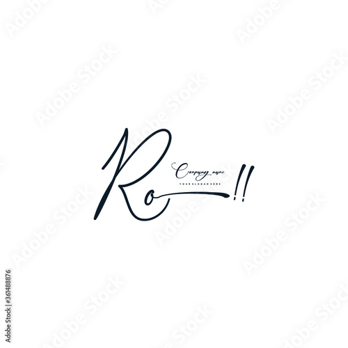 RO initials signature logo. Handwriting logo vector templates. Hand drawn Calligraphy lettering Vector illustration.
