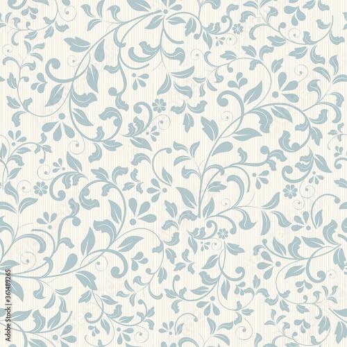 Seamless floral pattern. Hand drawn. Vector illustration. Seamless Victorian pattern