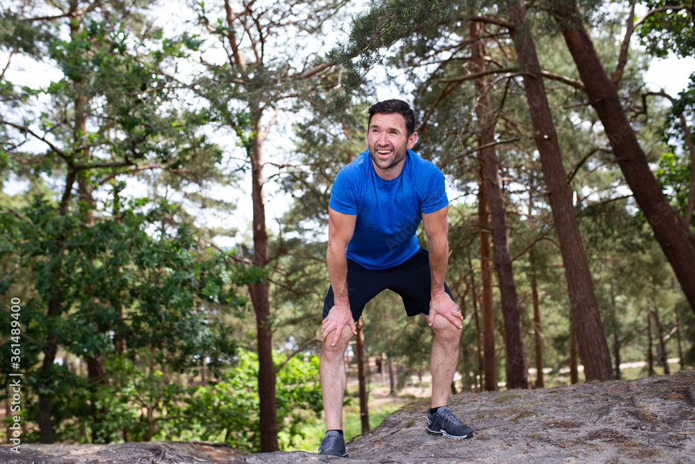 Man looking sporty in the countryside Man looking sporty in the countryside