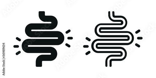 Colitis icon flat sign. Vector illustration