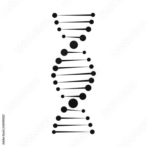 The dna icon. Vector illustration.