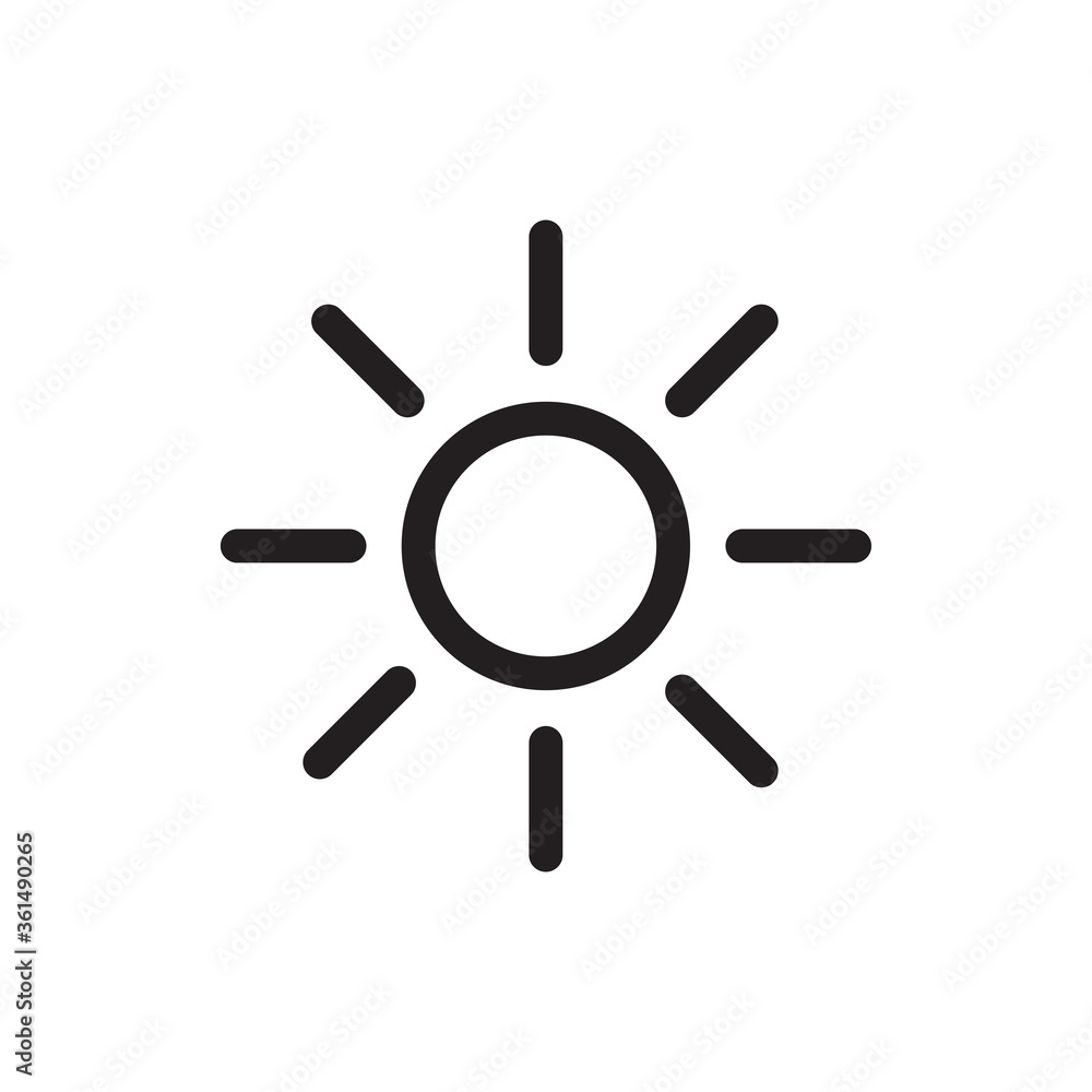 Sun icon vector. Sunny sign Sun icon vector. Sunny sign