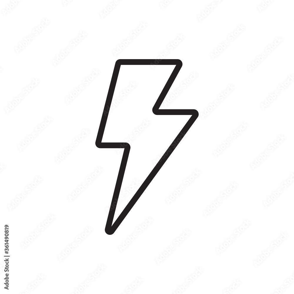 Flash icon vector. Lightning sign Flash icon vector. Lightning sign