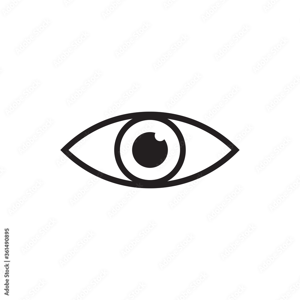 Eye icon vector. Eyeball sign Eye icon vector. Eyeball sign
