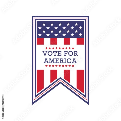 USA vote pennant