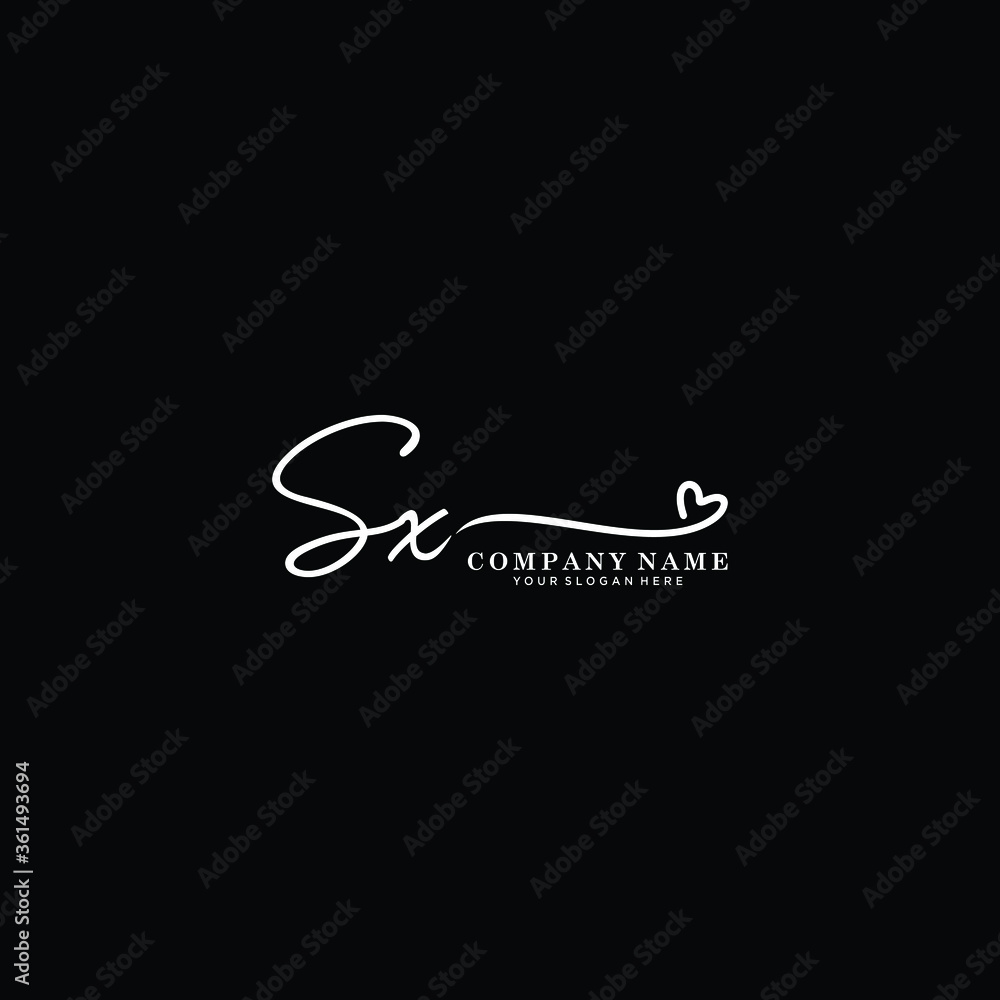 SX initials signature logo. Handwriting logo vector templates. Hand drawn Calligraphy lettering Vector illustration.
SX initials signature logo. Handwriting logo vector templates. Hand drawn Calligraphy lettering Vector illustration.