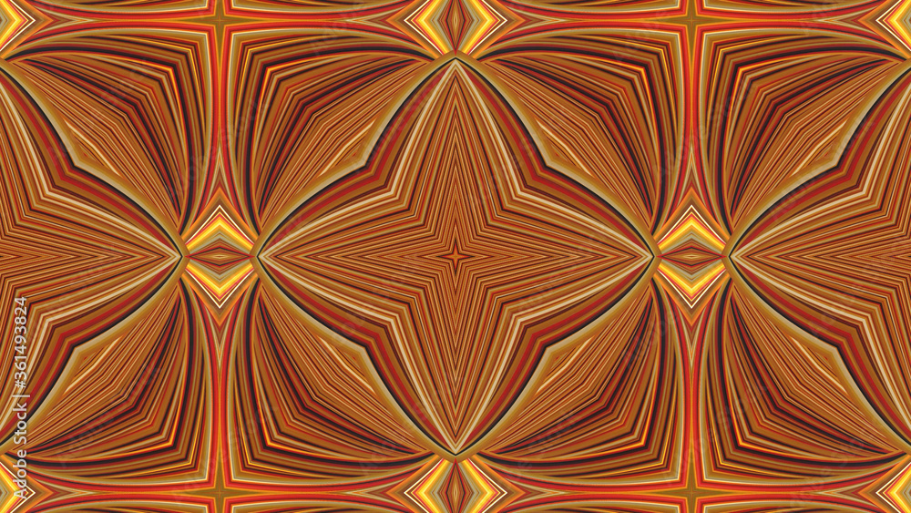 Designer kaleidoscope background with beautiful elements. New trends.