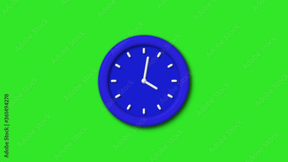 New green screen counting down clock isolated,12 hours clock animation New green screen counting down clock isolated,12 hours clock animation