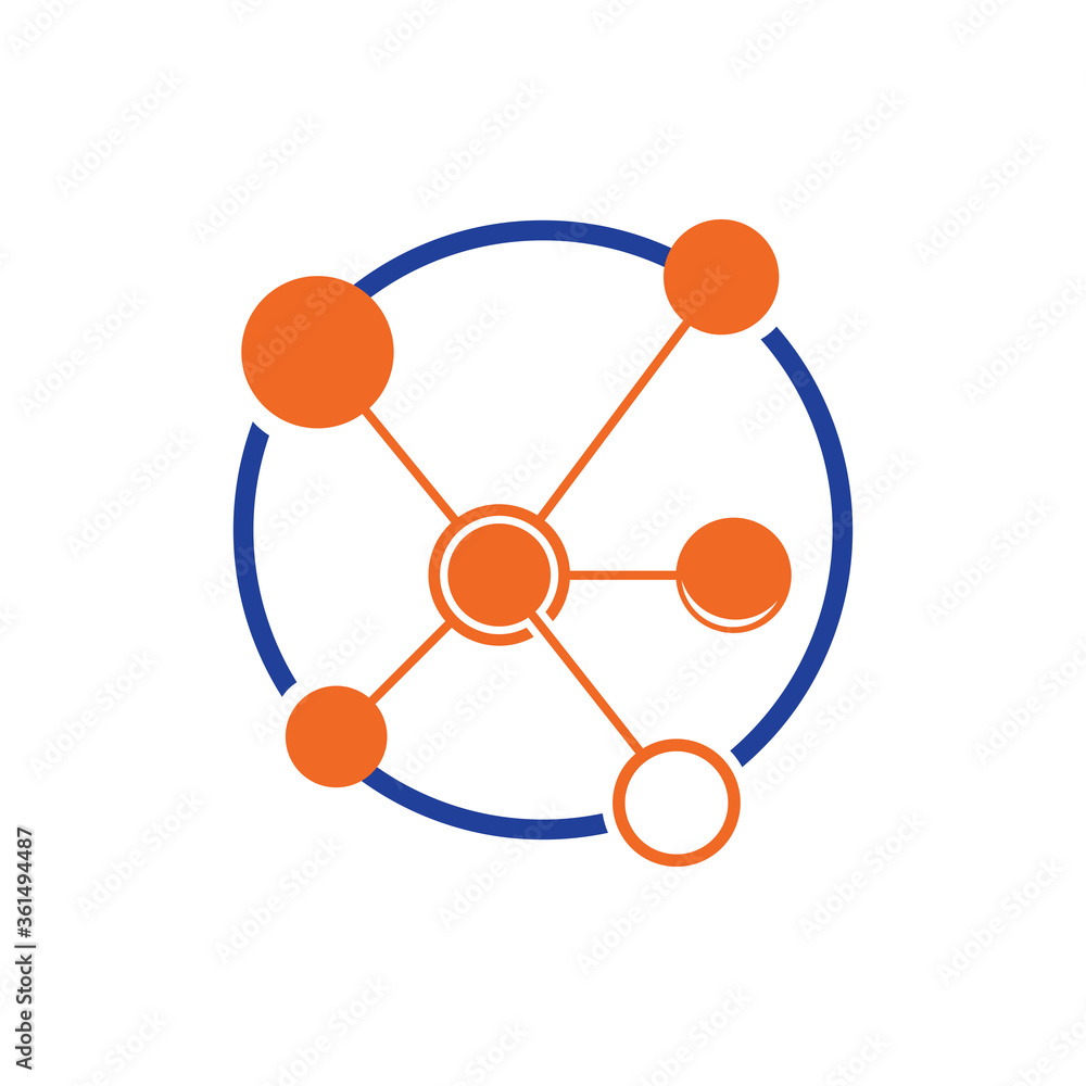 molecule ilustration vector icon template molecule ilustration vector icon template
