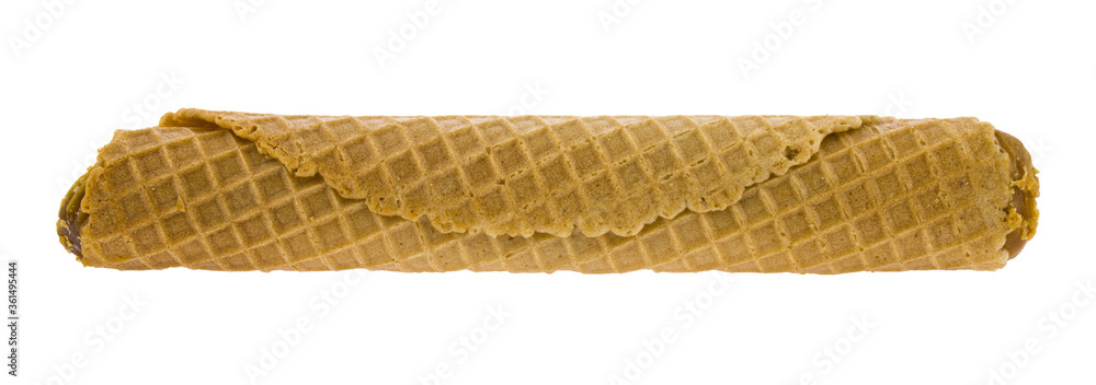 Wafer rolls with filling Isolated on a white background Wafer rolls with filling Isolated on a white background