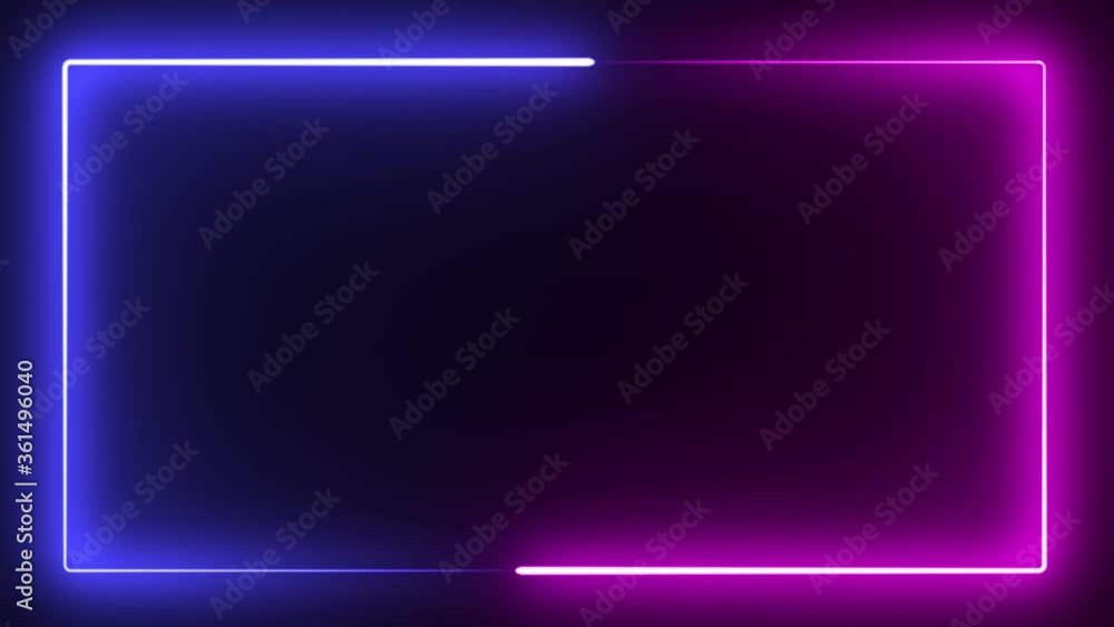 Light animation . Neon pink and purple, blinking and glowing frame , on a black background. Light animation . Neon pink and purple, blinking and glowing frame , on a black background.