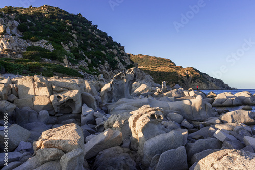 landscape with stones at the seaside of southern Sardinia © Povaliaeva Tatiana 